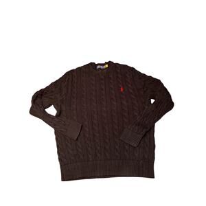 Polo Ralph Lauren Men's Cable Knit Sweater - Size XL - Black
